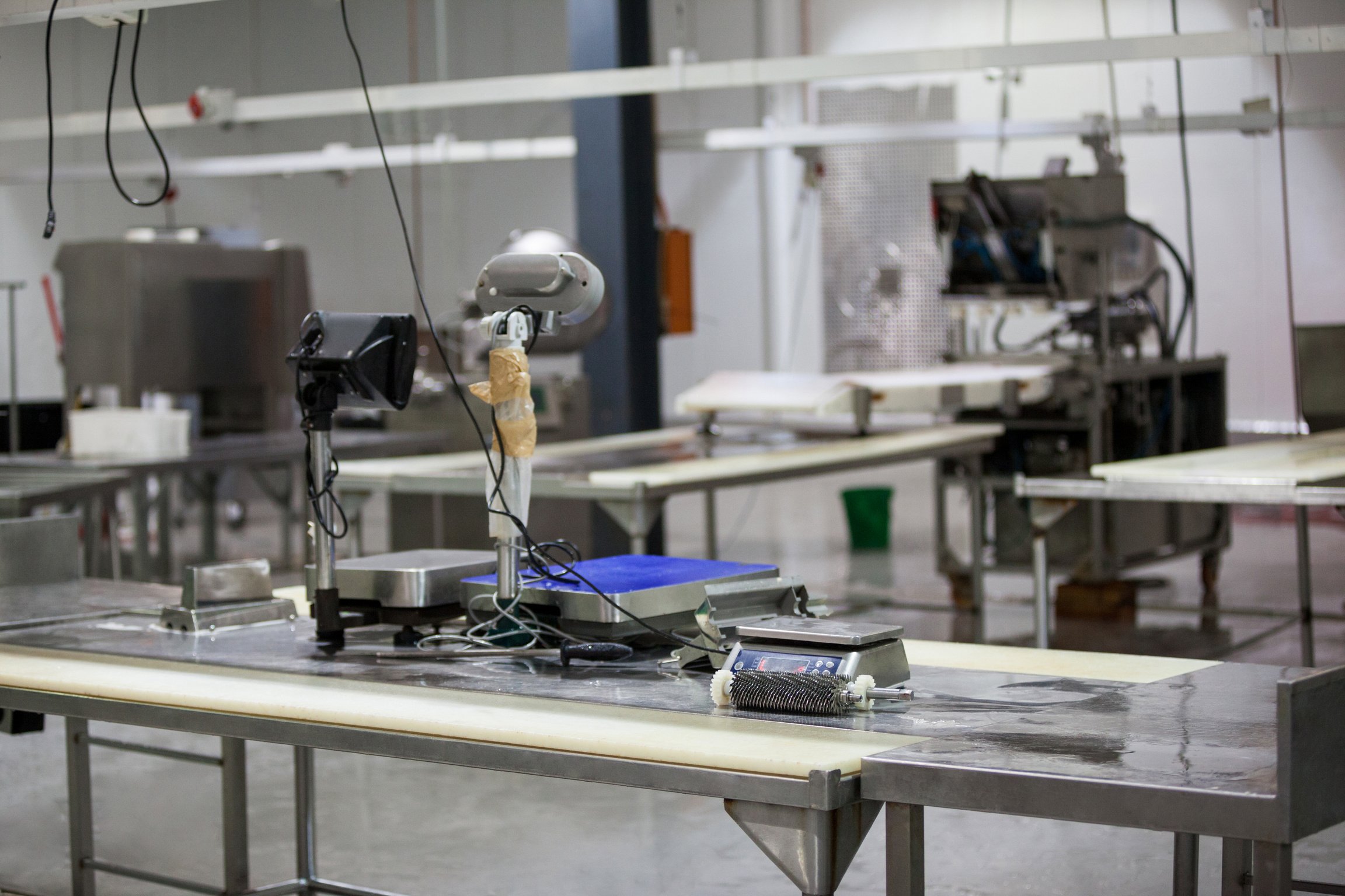 Weighing scale on worktop